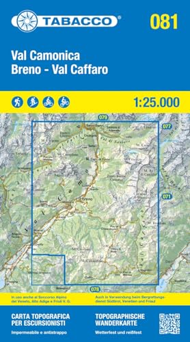 81 Val Camonica Breno - Val Caffaro: 1:25000 (Carte topografiche per escursionisti, Band 81)
