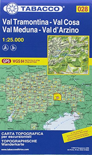 Tabacco topographische Wanderkarte Val Tramontina (Carte topografiche per escursionisti, Band 28)