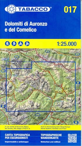 Tabacco Wandern Dolimiti di Auronzo 1:25000: Tabacco Wanderkarte 1:25000 von Tabacco editrice