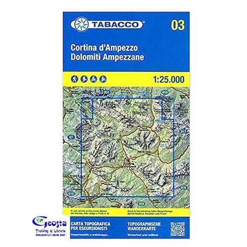 Tabacco Wandern Dolimiti di Auronzo 1:25000: Tabacco Wanderkarte 1:25000