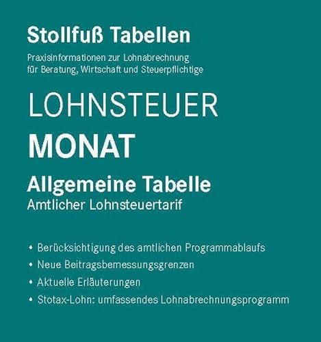 Tabelle, Lohnsteuer 2024, Monat: Allgemeine Tabelle von Stollfuß Verlag