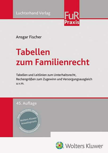 Tabellen zum Familienrecht: Tabellen und Leitlinien zum Unterhaltsrecht, Rechengrößen zum Zuge... Tabellen zum Familienrecht: Tabellen und Leitlinien zum Unterhaltsrecht, Rechengrößen zum Zuge...