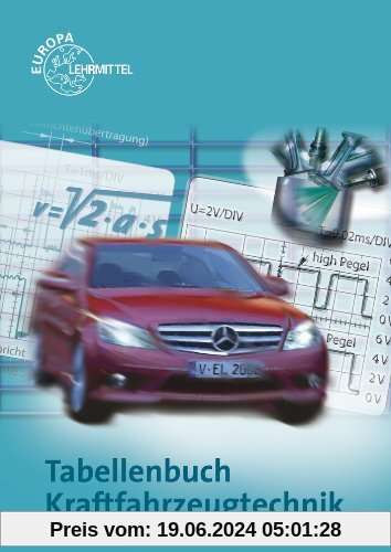 Tabellenbuch Kraftfahrzeugtechnik: Tabellen, Formeln, Übersichten, Normen (ohne Formelsammlung)