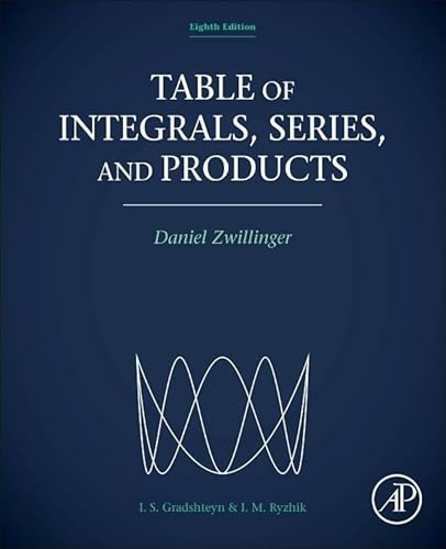 Table of Integrals, Series, and Products