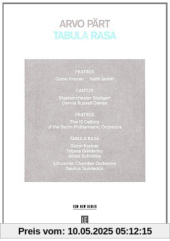 Tabula rasa Special Edition mit CD: CD und Noten zum 75. Geburtstag von Arvo Pärt