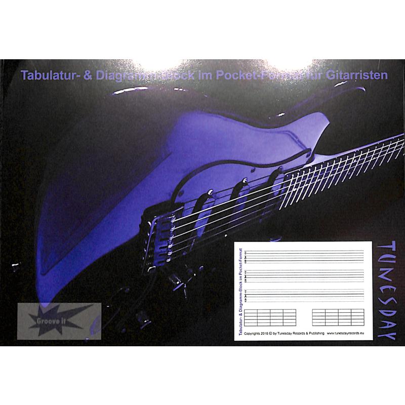 Tabulatur + Diagrammblock im Pocket Format für Gitarristen | Notenblock mit Tabulatur