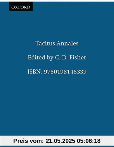 Tacitus Annales (Oxford Classical Texts)