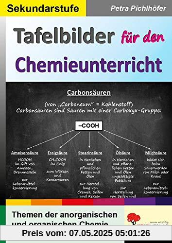 Tafelbilder für den Chemieunterricht: Themen der anorganischen und organischen Chemie perfekt aufbereitet