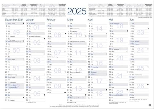 Tafelkalender A4 2025: Praktischer Jahresplaner für den Schreibtisch oder an der Wand. Terminkalender mit Vorder- und Rückseite. Jahreskalender zum Eintragen. (Bürokalender Heye) von Heye