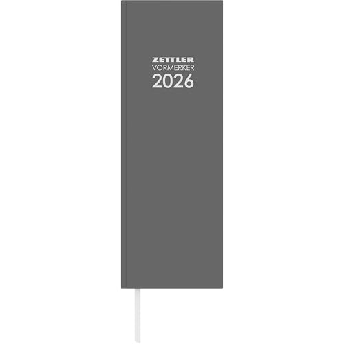 Tagevormerkbuch Leinen anthrazit 2026 2T/1S - 10,4x29,6 - Büro-Kalender - 801-0021-1 Tagevormerkbuch Leinen anthrazit 2026 2T/1S - 10,4x29,6 - Büro-Kalender - 801-0021-1 von ZETTLER Kalender