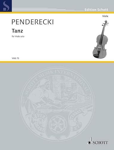 Tanz: für Viola solo. Viola. Einzelausgabe. (Edition Schott)