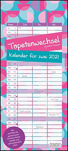 Tapetenwechsel 2021 ‒ Kalender für zwei ‒ Notizkalender ‒ Partner-Planer ‒ Format 22 x 49,5 cm: Mit 3 Spalten. Notizkalender von DuMont Kalenderverlag