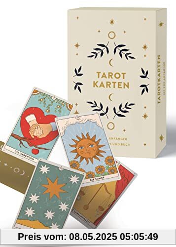 Tarotkarten: Tarotkarten mit Buch, Set für Anfänger: ausführliche Beschreibungen zu Fragen, Karten und Legetechniken Tarotkarten: Tarotkarten mit Buch, Set für Anfänger: ausführliche Beschreibungen zu Fragen, Karten und Legetechniken