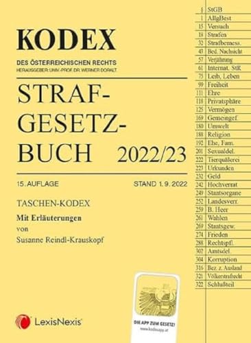 Taschen-Kodex Strafgesetzbuch 2022 - inkl. App: mit Erläuterungen