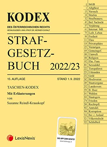 Taschen-Kodex Strafgesetzbuch 2022 - inkl. App: mit Erläuterungen