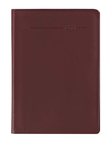 Taschenkalender Buch PVC rot 2022 - Büro-Kalender 8x11,5 cm - 1 Woche 2 Seiten - 144 Seiten - Notiz-Heft - Alpha Edition von ALPHA EDITION GmbH