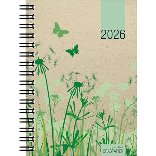 Taschenkalender Graspapier 2026 - Bürokalender 10x14 cm - 1 Woche auf 2 Seiten - robuster Kartoneinband - Wochenkalender - Notizheft - 639-0640 Taschenkalender Graspapier 2026 - Bürokalender 10x14 cm - 1 Woche auf 2 Seiten - robuster Kartoneinband - Wochenkalender - Notizheft - 639-0640 von ZETTLER Kalender
