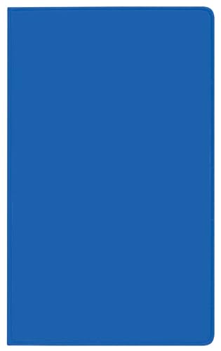 Taschenkalender Pluto geheftet Karton blau 2025: Terminplaner mit Monatskalendarium und Uhrzeit. Dünner Buchkalender. 1 Monat 2 Seiten. 8,7 x 15,3 cm von Korsch Verlag