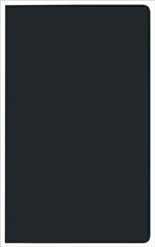 Taschenkalender Pluto geheftet PVC schwarz 2024: Terminplaner mit Monatskalendarium und Uhrzeit. Dünner Buchkalender - wiederverwendbar. 1 Monat 2 Seiten. 8,7 x 15,3 cm von Korsch Verlag