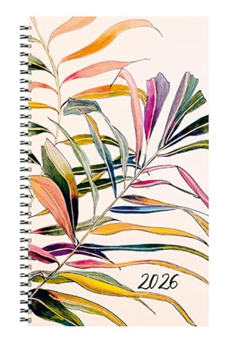 Taschenkalender Youngtimer Palmblätter 2026: Terminplaner mit trendigem Cover. Wochenkalendarium. Ringbuch mit Hardcover. 1 Woche 2 Seiten. 8,7 x 15,3 cm von Korsch Verlag