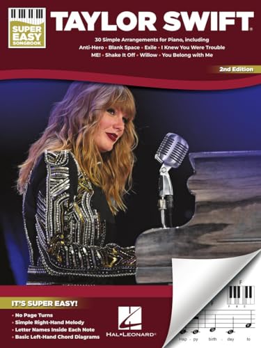 Taylor Swift - Super Easy Songbook - 2nd Edition. Gesang mit Klavier.