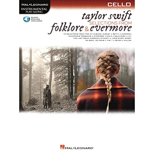 Taylor Swift - Selections from Folklore & Evermore: Cello Play-Along Book with Online Audio: Cello Play-Along Book with Online Audio