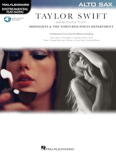 Taylor Swift - Selections from Midnights &. Altsaxophon. Enthält Online-Audio: Alto Sax Play-Along Book with Online Audio von Hal Leonard