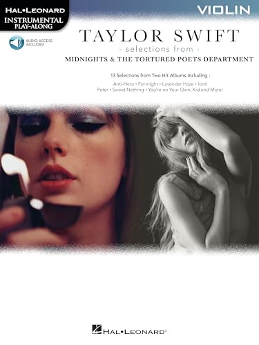 Taylor Swift - Selections from Midnights &. Violine Solo. Enthält Online-Audio: The Tortured Poets Department Violin Play-Along Book with Online Audio von Hal Leonard
