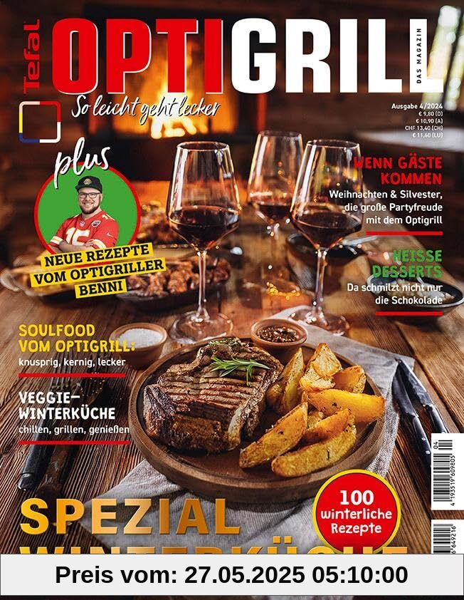 Tefal OptiGrill Magazin - Spezial Winterküche Weihnachten: 100 Rezepte für eine köstliche Winterzeit 04/2024
