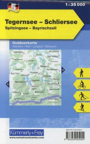 Tegernsee - Schliersee Nr. 05 Outdoorkarte Deutschland 1:35 000: Spitzingsee - Bayrischzell, free Download mit HKF Outdoor App: Wandern, Rad, ... Outdoorkarten Deutschland, Band 5) von Kmmerly und Frey