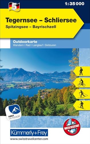 Kümmerly+Frey Outdoorkarte Deutschland 5 Tegernsee, Schliersee 1:35.000: Mit Spitzingsee und Bayrischzell. Touren für Wanderer, Biker und mehr! Free Download von Kmmerly und Frey