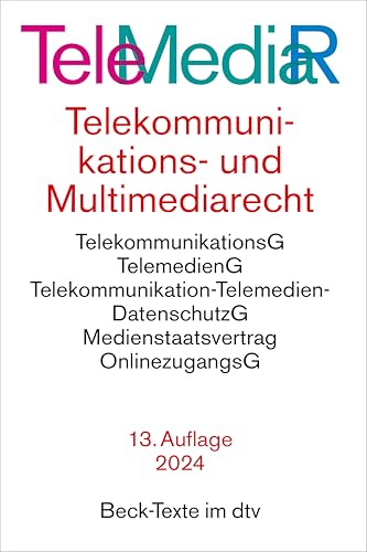Telemediarecht: Telekommunikations- und Multimediarecht (Beck-Texte im dtv) von beck im dtv