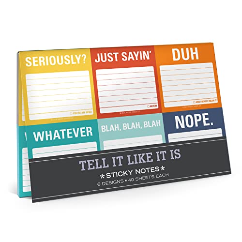 Knock Knock Tell It Like It Is Sticky Note Packet: 6 Desings - 40 Sheets each von Knock Knock