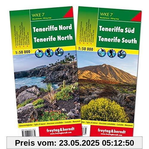 Teneriffa Nord und Süd, Wanderkarten Set 1:50.000 (freytag & berndt Wander-Rad-Freizeitkarten)