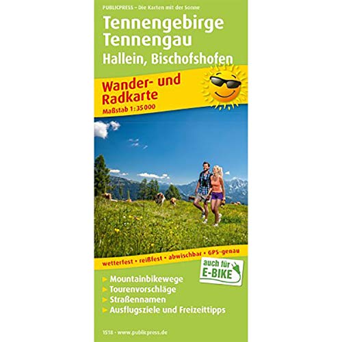 Tennengebirge, Tennengau, Hallein - Bischofshofen: Wander- und Radkarte mit Ausflugszielen & Freizeittipps, wetterfest, reißfest, abwischbar, GPS-genau. 1:35000 (Wander- und Radkarte: WuRK)