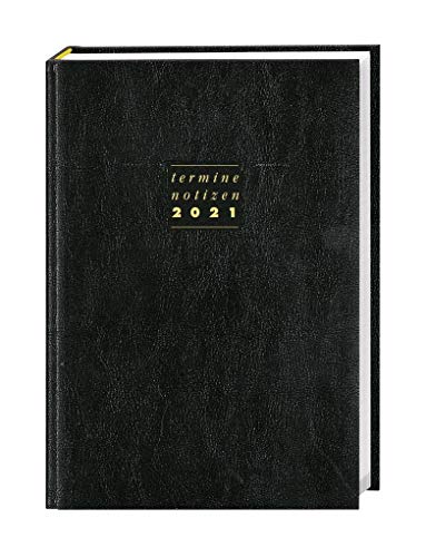 Terminer A6, Leder schwarz Kalender 2021 von Heye