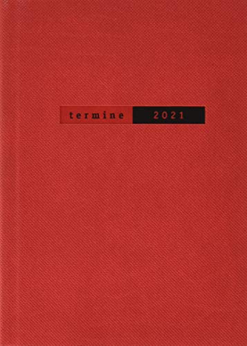 Terminer A6, Struktur rot Kalender 2021 von Heye