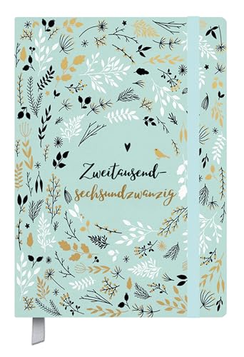 Terminkalender Campus Mint Flowers 18 Monate 2026/2027: Terminplaner 13 x 18,5 cm I Kalendarium von Oktober 2025 bis März 2027 I Platz für Notizen und Lesezeichenband von Korsch Verlag