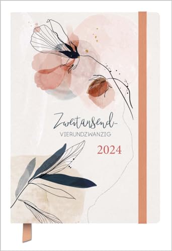 Terminkalender Classic Timer Blütenzauber 2024: Terminplaner 13 x 18,5 cm I Kalendarium in Deutsch I Platz für Notizen und Lesezeichenband