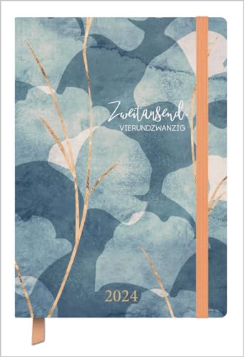 Terminkalender Classic Timer Golden Tree 2024: Terminplaner 13 x 18,5 cm I Kalendarium in Deutsch I Platz für Notizen und Lesezeichenband von Korsch Verlag