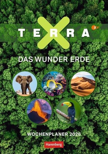 Terra X - Das Wunder Erde Wochenplaner 2026: 53 Blatt mit spannenden Naturphänomenen und atemberaubender Landschaftsfotografie. Geheimnisvolle Natur im praktischen Wandplaner (Wochenplaner Harenberg) von Harenberg