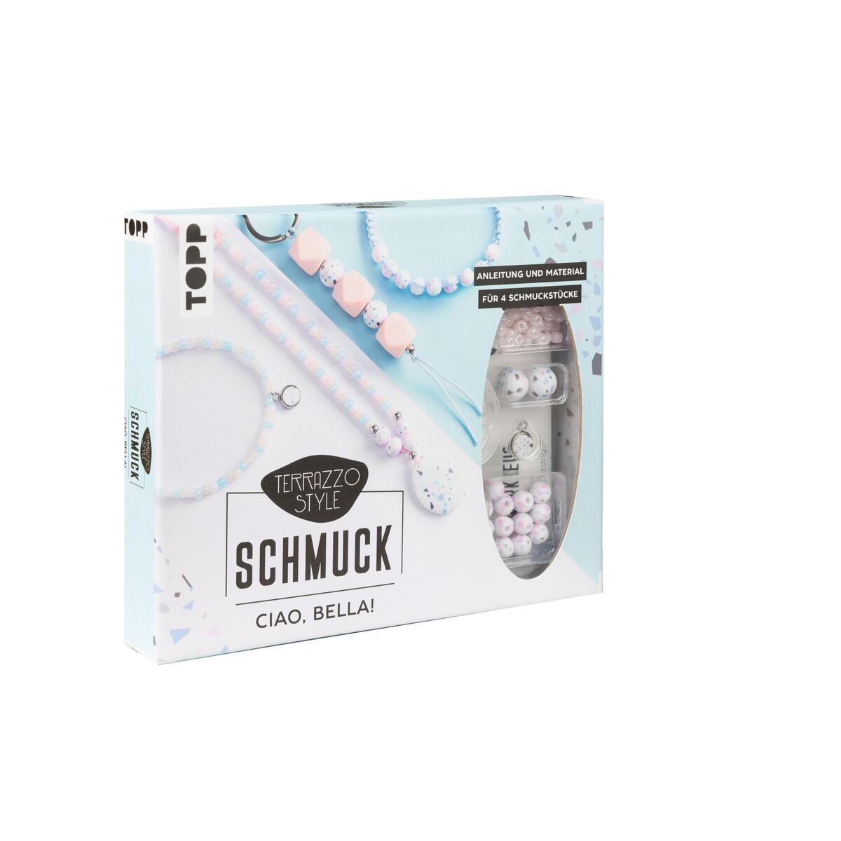 Terrazzo-Schmuckset Ciao, Bella! (pastellig/ Blau) von Frech Verlag GmbH