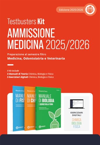 Testbusters Kit. Ammissione Medicina 2025/2026. Preparazione al semestre filtro Area Chimica, Biologica e Fisica. Con eserciziari digitali Testbusters Kit. Ammissione Medicina 2025/2026. Preparazione al semestre filtro Area Chimica, Biologica e Fisica. Con eserciziari digitali von Testbusters