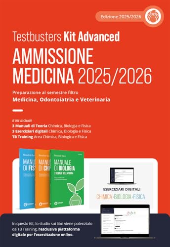 Testbusters kit advanced. Ammissione Medicina 2025/2026. Preparazione al semestre filtro Area Chimica, Biologica e Fisica. Con eserciziari digitali Testbusters kit advanced. Ammissione Medicina 2025/2026. Preparazione al semestre filtro Area Chimica, Biologica e Fisica. Con eserciziari digitali von Testbusters