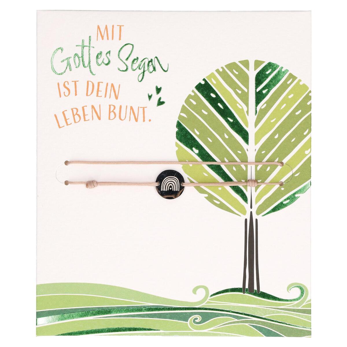 Textil-Armband - Mit Gottes Segen ist dein Leben bunt (1 Stück) von Butzon und Bercker
