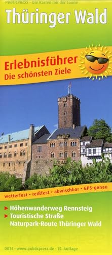 Thüringer Wald: Erlebnisführer, Freizeitkarte mit Informationen zu Freizeiteinrichtungen auf der Kartenrückseite, wetterfest, reißfest, abwischbar, GPS-genau. 1:160000 (Erlebnisführer: EF)