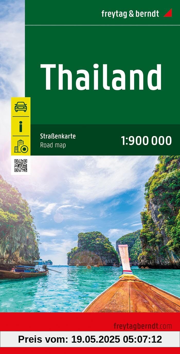 Thailand, Autokarte 1:900.000, freytag & berndt: Infos, Innenstadtplan (freytag & berndt Auto + Freizeitkarten)