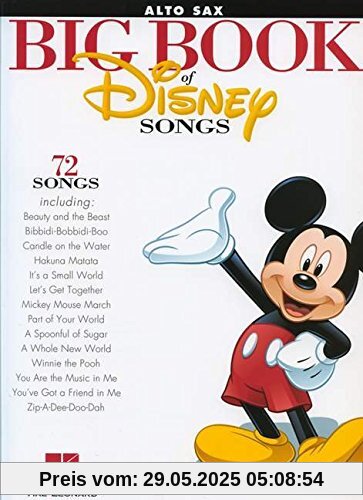 The Big Book Of Disney Songs Instrumental Folio Alto Saxophone BK The Big Book Of Disney Songs Instrumental Folio Alto Saxophone BK