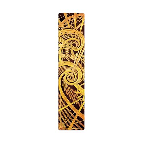 The Chanin Spiral Bookmark: Double sided Bookmark, textured, rounded edges (New York Deco)