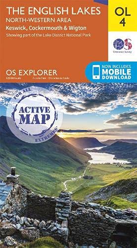 The English Lakes North Western Area: Keswick, Cockermouth & Wigton (OS Explorer Active)
